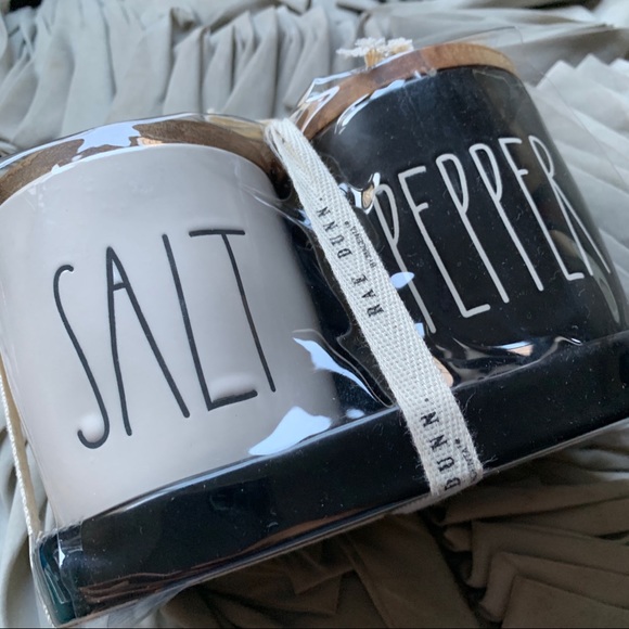 Rae Dunn Salt & Pepper Canister & Tray Set - Picture 2 of 5